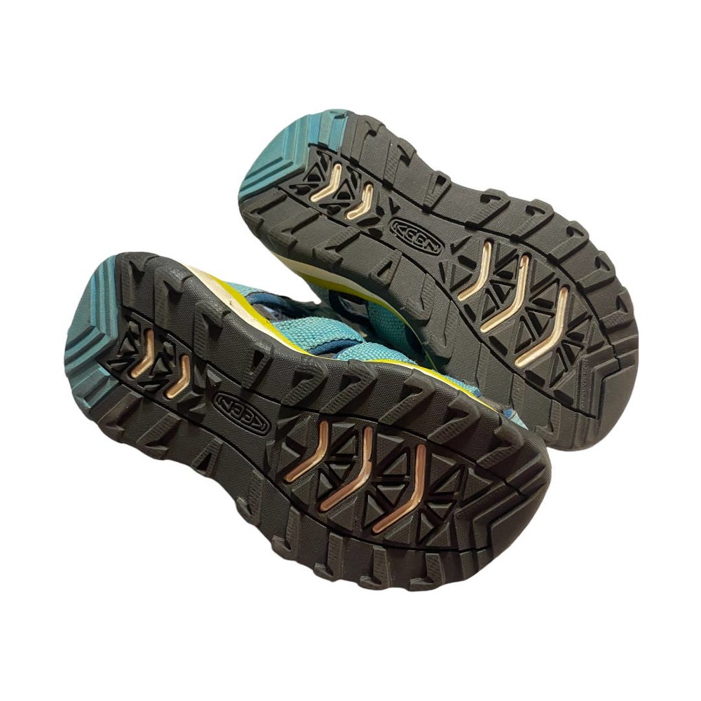 Toddler Keens Teal Blue and Yellow sandal waterproof shoes size 8 infant… - Picture 9 of 9
